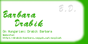 barbara drabik business card